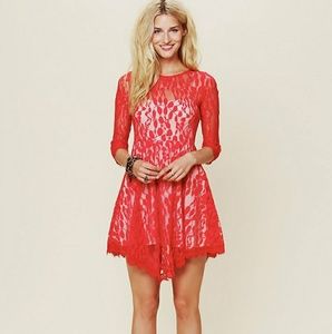 Free People Lace Mesh Dress